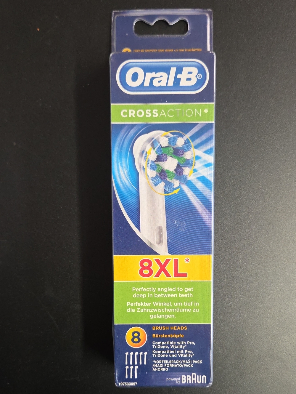 Oral-B Cross Action Replacement Heads  8XL Sealed Box Perfect Package